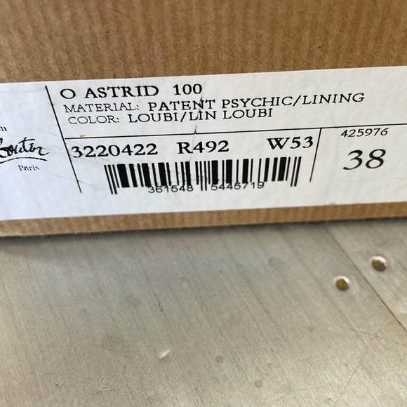 Christian Louboutin o Astrid red loubi metallic stiletto sandal 100mm sz 38 - Picture 11 of 11